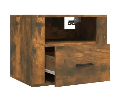 Sienas Naktsskapītis, Ozolkoka Krāsa, 50X36X40 Cm Vidaxl