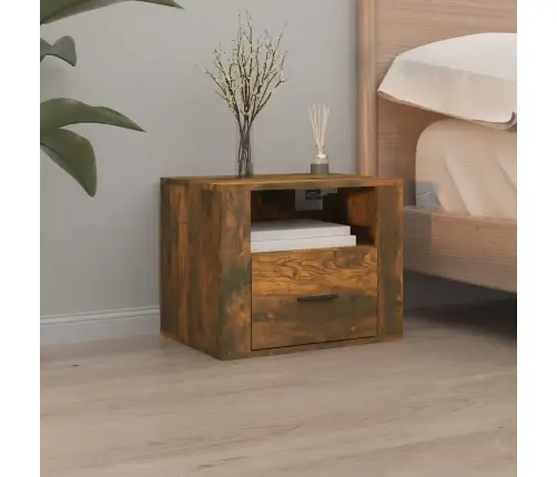 Sienas Naktsskapītis, Ozolkoka Krāsa, 50X36X40 Cm Vidaxl