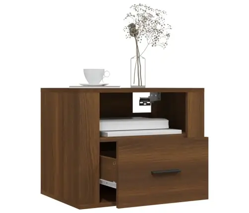 Seinale Kinnitatavad Öökapid 2 Tk, Pruun Tamm, 50X36X40 Cm