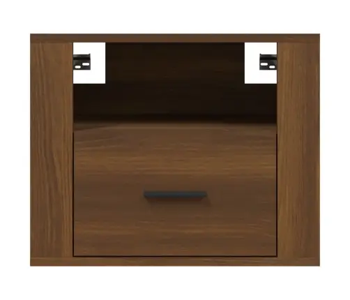 Seinale Kinnitatavad Öökapid 2 Tk, Pruun Tamm, 50X36X40 Cm