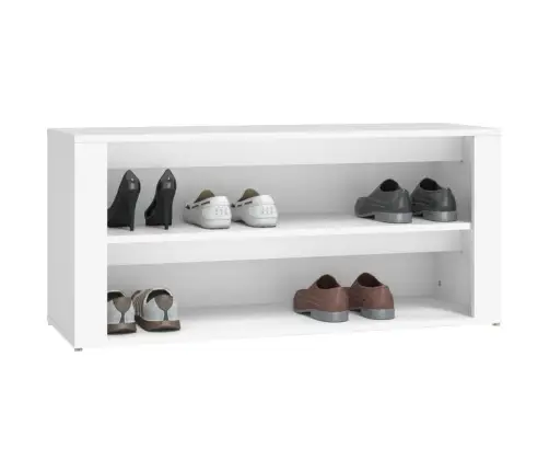 Apavu Plaukts, Balts, 100X35X45 Cm, Inženierijas Koks Vidaxl