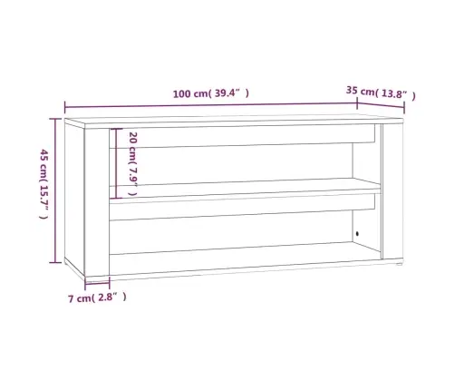 Apavu Plaukts, Balts, 100X35X45 Cm, Inženierijas Koks Vidaxl