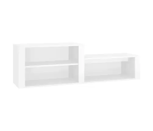 Apavu Plaukts, Spīdīgi Balts, 150X35X45 Cm, Inženierijas Koks Vidaxl