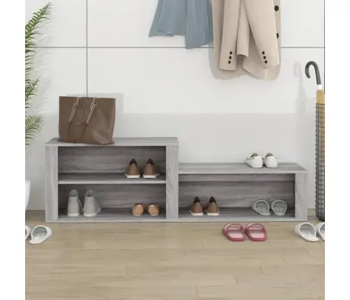 Spintelė Batams, Pilka Ąžuolo, 150X35X45cm Apdirbta Mediena