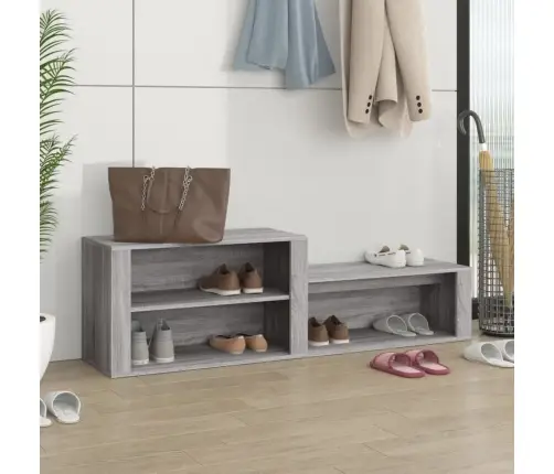 Spintelė Batams, Pilka Ąžuolo, 150X35X45cm Apdirbta Mediena