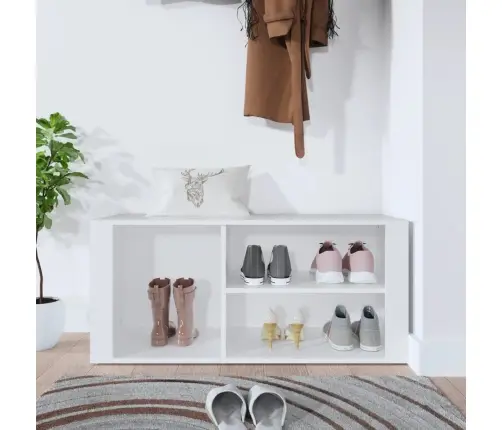 Jalatsikapp, Valge, 100 X 35 X 45 cm Tehispuit