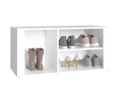 Jalatsikapp, Valge, 100 X 35 X 45 cm Tehispuit