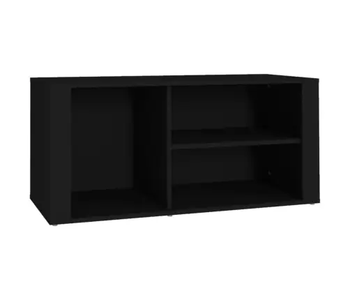 Jalatsikapp, Must, 100 X 35 X 45 cm Tehispuit