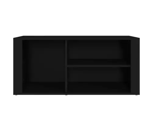 Jalatsikapp, Must, 100 X 35 X 45 cm Tehispuit