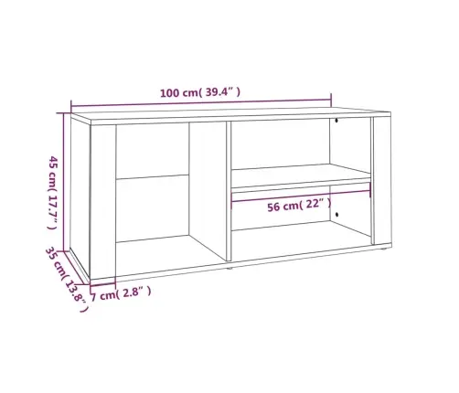 Jalatsikapp, Must, 100 X 35 X 45 cm Tehispuit