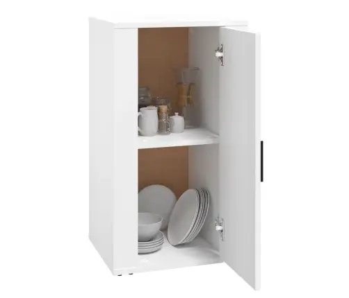 Šoninė Spintelė, Baltos Spalvos, 40X33X70cm Apdirbta Mediena