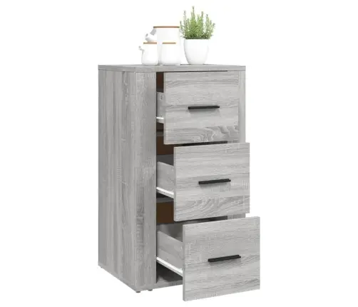 Kumode, Pelēka Ozolkoka Krāsa, 40X33X70 Cm, Inženierijas Koks Vidaxl