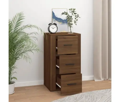 Kumode, Ozolkoka Krāsa, 40X33X70 Cm, Inženierijas Koks Vidaxl