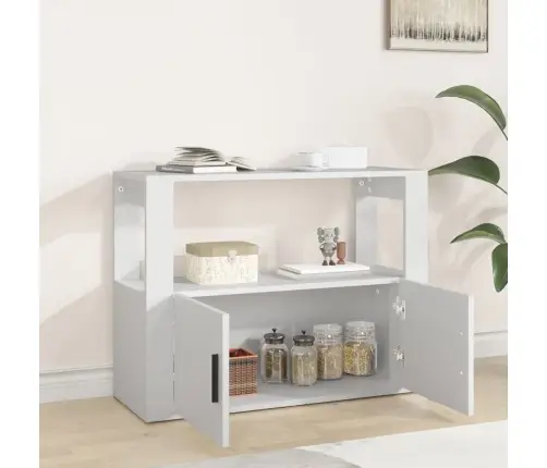 Puhvetkapp, Valge, 80 X 30 X 60 cm Tehispuit Puhvetkapp, Valge, 80 X 30 X 60 cm Tehispuit