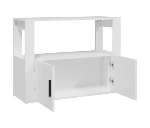 Puhvetkapp, Valge, 80 X 30 X 60 cm Tehispuit Puhvetkapp, Valge, 80 X 30 X 60 cm Tehispuit