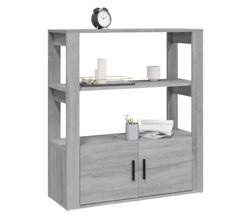 Šoninė Spintelė, Pilka Ąžuolo, 80X30X90cm Apdirbta Mediena