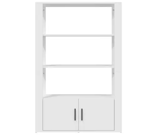 Kumode, Balta, 80X30X119,5 Cm, Inženierijas Koks Vidaxl