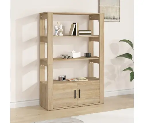 Kumode, Ozolkoka Krāsa, 80X30X119,5 Cm, Inženierijas Koks Vidaxl