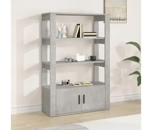 Šoninė Spintelė, Betono Pilka, 80X30X119,5cm Apdirbta Mediena