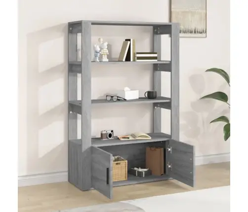 Šoninė Spintelė, Pilka Ąžuolo, 80X30X119,5cm Apdirbta Mediena Šoninė Spintelė, Pilka Ąžuolo, 80X30X119,5cm Apdirbta Mediena