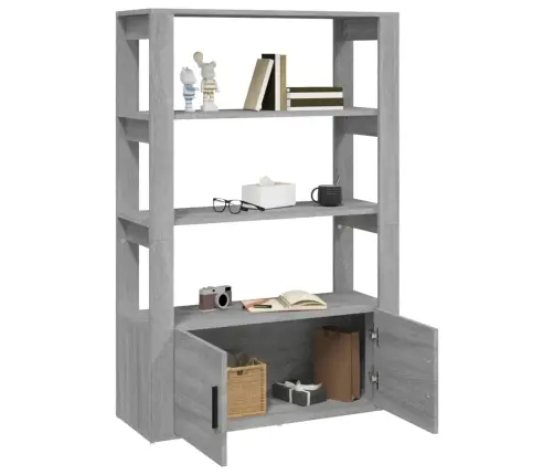 Šoninė Spintelė, Pilka Ąžuolo, 80X30X119,5cm Apdirbta Mediena Šoninė Spintelė, Pilka Ąžuolo, 80X30X119,5cm Apdirbta Mediena