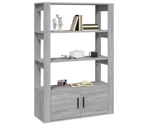 Šoninė Spintelė, Pilka Ąžuolo, 80X30X119,5cm Apdirbta Mediena Šoninė Spintelė, Pilka Ąžuolo, 80X30X119,5cm Apdirbta Mediena