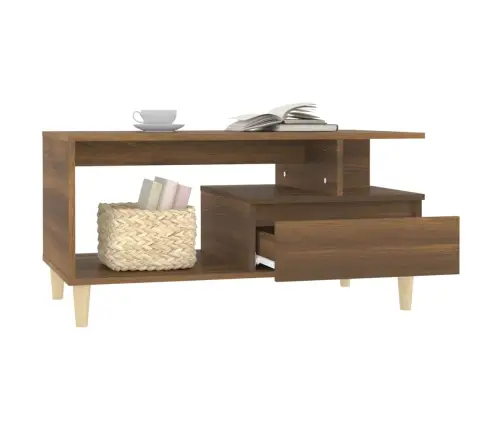 Kohvilaud, Pruun Tamm, 90X49X45 cm Tehispuit Kohvilaud, Pruun Tamm, 90X49X45 cm Tehispuit