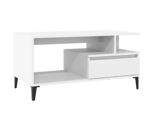 Kafijas Galdiņš, Balts, 90X49X45 Cm, Inženierijas Koks Vidaxl Kafijas Galdiņš, Balts, 90X49X45 Cm, Inženierijas Koks Vidaxl