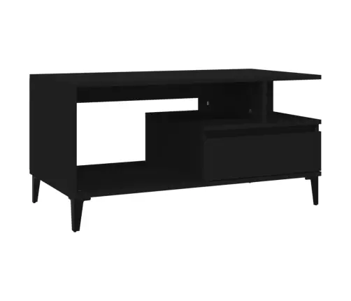 Kafijas Galdiņš, Melns, 90X49X45 Cm, Inženierijas Koks Vidaxl