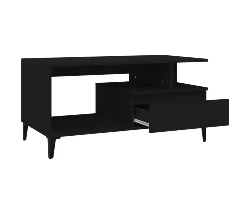 Kafijas Galdiņš, Melns, 90X49X45 Cm, Inženierijas Koks Vidaxl