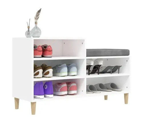 Spintelė Batams, Baltos Spalvos, 102X36X60cm Apdirbta Mediena