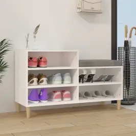 Spintelė Batams, Baltos Spalvos, 102X36X60cm Apdirbta Mediena