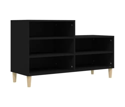 Apavu Plaukts, Melns, 102X36X60 Cm, Inženierijas Koks Vidaxl