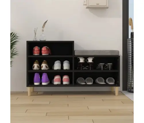 Apavu Plaukts, Melns, 102X36X60 Cm, Inženierijas Koks Vidaxl