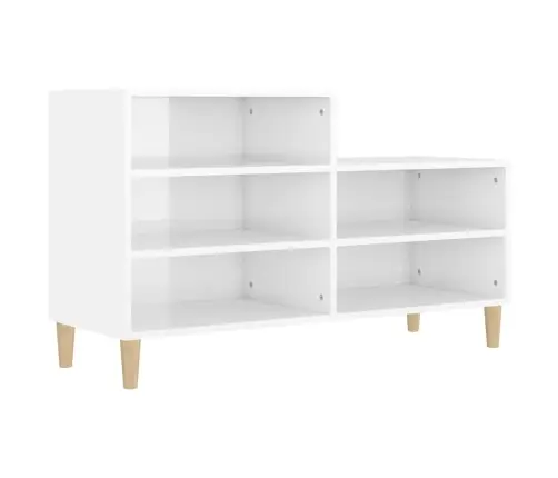 Spintelė Batams, Balta, 102X36X60cm Apdirbta Mediena, Blizgi