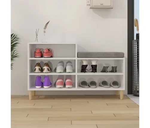 Spintelė Batams, Balta, 102X36X60cm Apdirbta Mediena, Blizgi