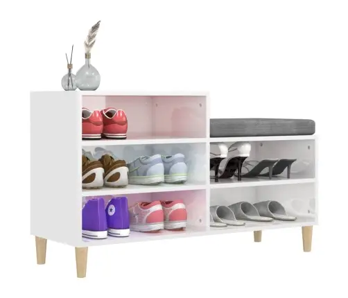 Spintelė Batams, Balta, 102X36X60cm Apdirbta Mediena, Blizgi