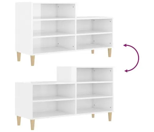 Spintelė Batams, Balta, 102X36X60cm Apdirbta Mediena, Blizgi