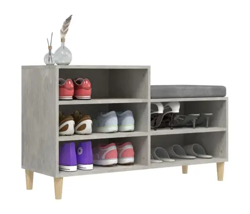 Apavu Plaukts, Betonpelēks, 102X36X60 Cm, Inženierijas Koks Vidaxl