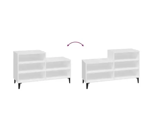 Spintelė Batams, Baltos Spalvos, 102X36X60cm Apdirbta Mediena