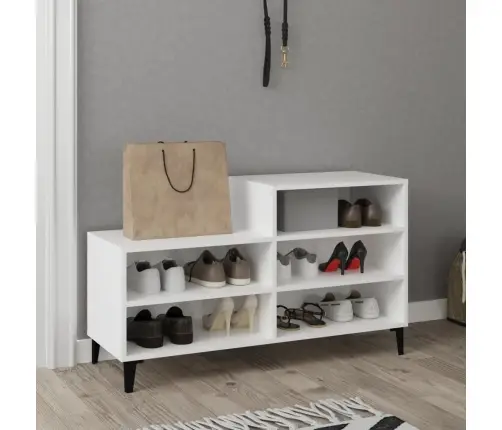 Spintelė Batams, Baltos Spalvos, 102X36X60cm Apdirbta Mediena