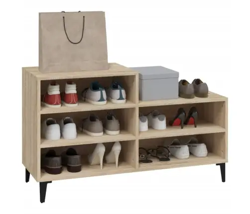 Spintelė Batams, Ąžuolo Spalvos, 102X36X60cm Apdirbta Mediena