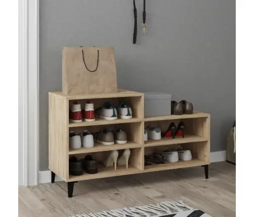 Spintelė Batams, Ąžuolo Spalvos, 102X36X60cm Apdirbta Mediena