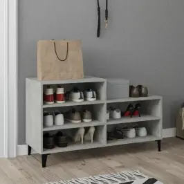 Apavu Plaukts, Betonpelēks, 102X36X60 Cm, Inženierijas Koks Vidaxl Apavu Plaukts, Betonpelēks, 102X36X60 Cm, Inženierijas Koks Vidaxl