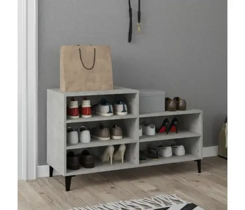 Apavu Plaukts, Betonpelēks, 102X36X60 Cm, Inženierijas Koks Vidaxl