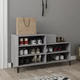 Apavu Plaukts, Pelēcīga Ozolkoka,102X36X60Cm, Inženierijas Koks Vidaxl