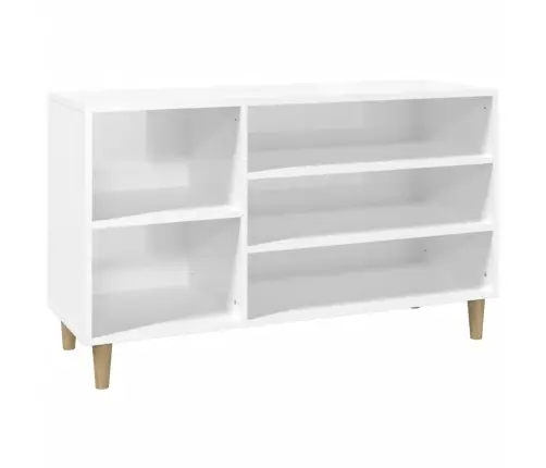 Apavu Plaukts, Spīdīgi Balts, 102X36X60 Cm, Inženierijas Koks Vidaxl