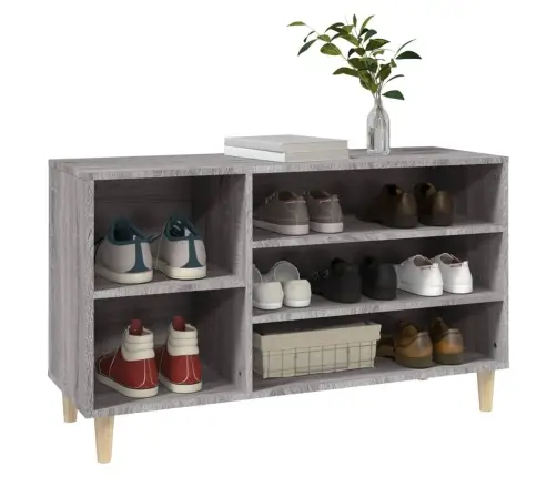 Apavu Plaukts, Pelēcīga Ozolkoka,102X36X60Cm, Inženierijas Koks Vidaxl