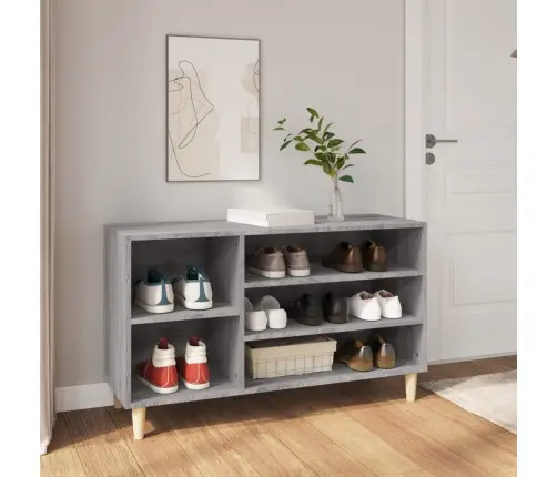 Apavu Plaukts, Pelēcīga Ozolkoka,102X36X60Cm, Inženierijas Koks Vidaxl