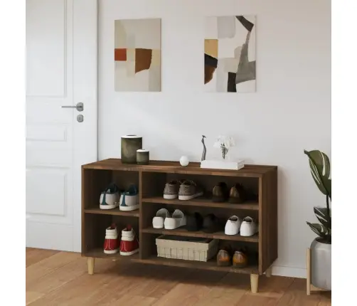 Apavu Plaukts, Brūna Ozolkoka, 102X36X60 Cm, Inženierijas Koks Vidaxl